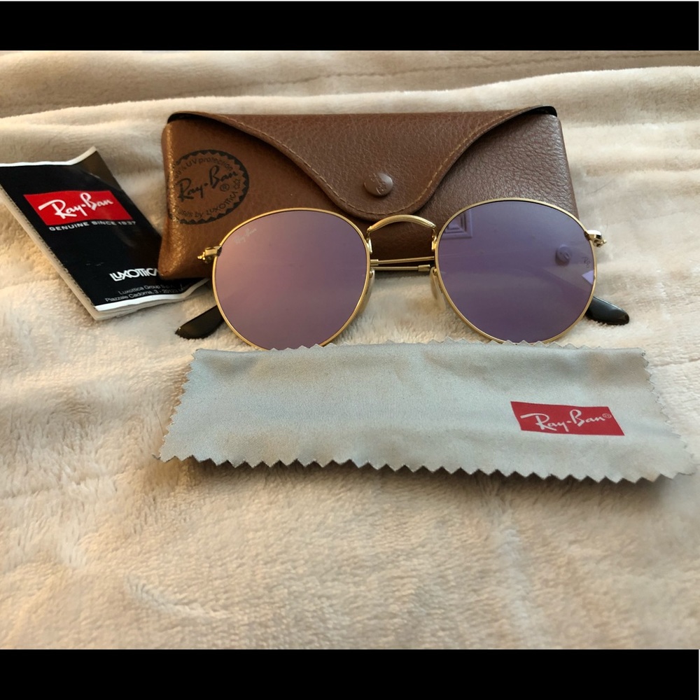 Authentic Ray-bans Round flash lenses